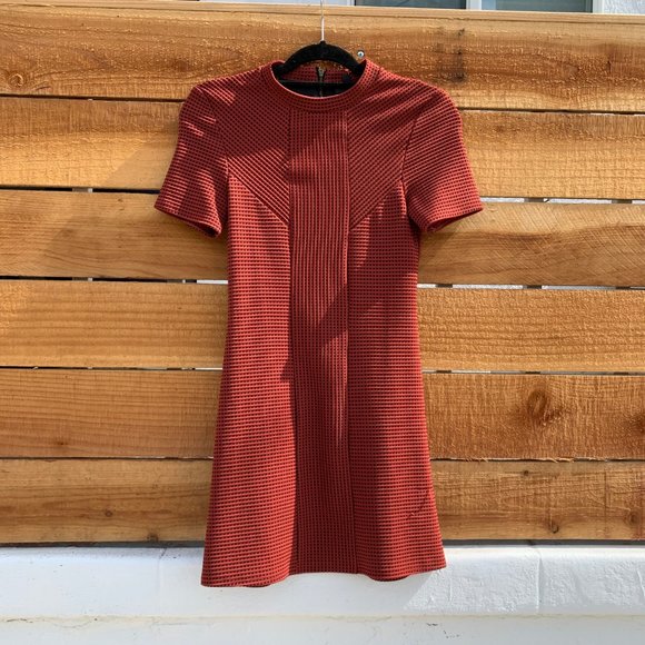 Topshop Dresses & Skirts - TOPSHOP ox blood red mini dress short sleeve crew